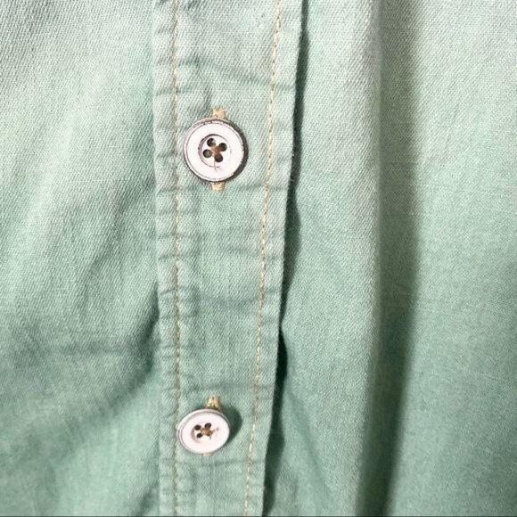 Free People Before Sunrise Ombré Button Down Raw Hem Top - Picture 5 of 10